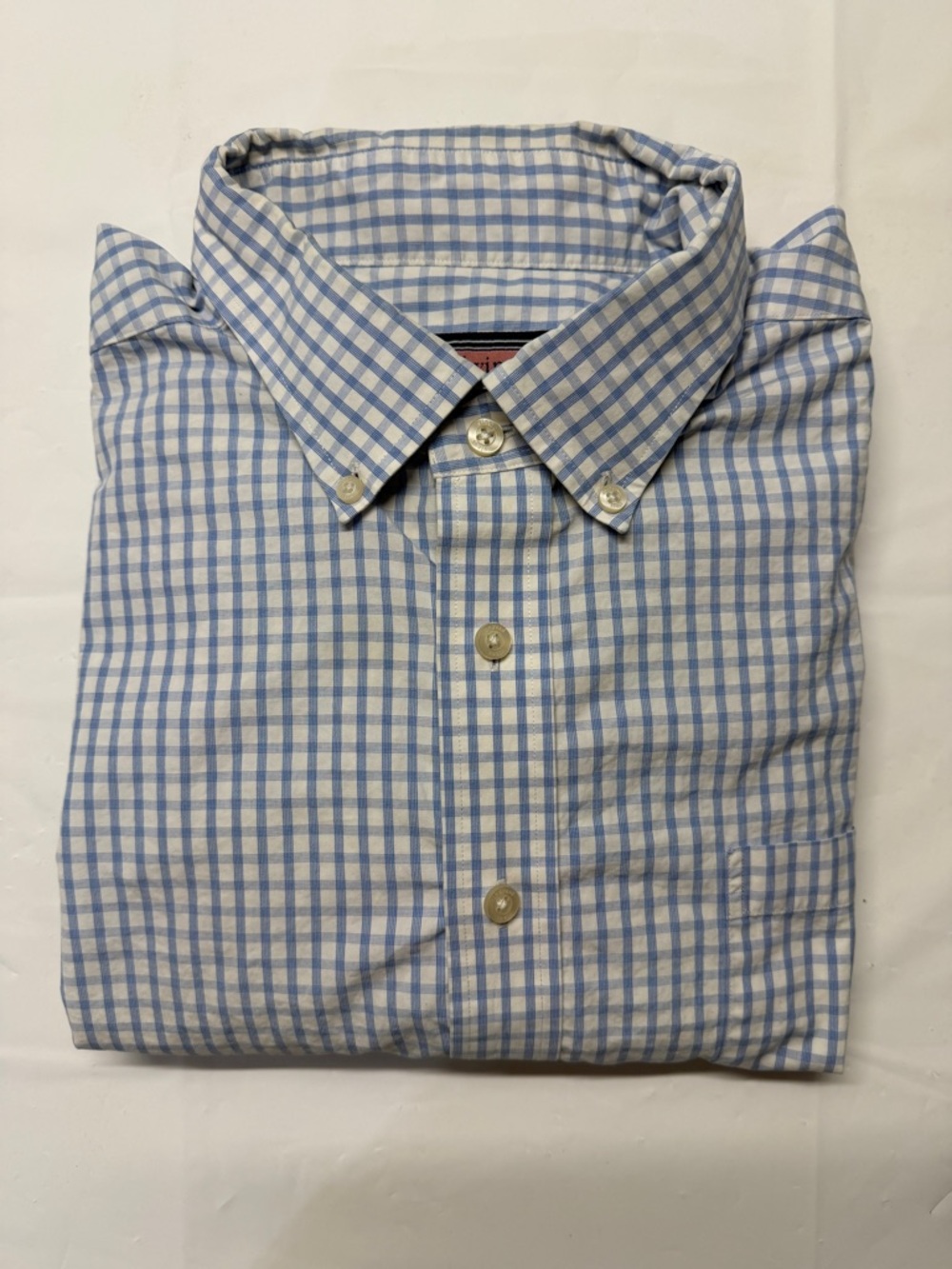 Vineyard Vines Blue and‎ White Gingham Button-Down Shirt
